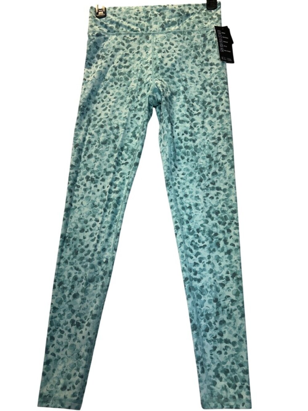 Ideology Womens XS High-Waisted Teal Printed Leggings With UPF 50+ Rapidry Flex